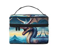 WXZYFP Trousse de maquillage Roaring Dragon de voyage, indispensable pour les amateurs de voyage en plein air, a une structure interne simple.