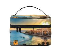 WXZYFP Trousse de maquillage Sunset in Barcelona Travel - Indispensable pour les amateurs de voyages en plein air - Structure interne simple.