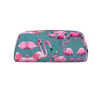 WXZYFP Un flocage de flamants roses. La trousse est fabriquée en cuir croisé (PVC), doublure 100 % polyester et impression plein écran