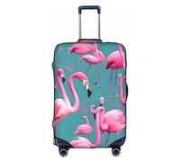 WXZYFP Un troupeau de flamants roses. La housse de protection pour la valise avec une impression unique double face vous aide à éviter de prendre la mauvaise valise pendant le voyage. Blanc, taille L