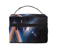 WXZYFP Un univers fascinant Trousse de maquillage de voyage, indispensable pour les amateurs de voyage en plein air, a une structure interne simple.