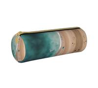 WXZYFP Vue aérienne de la plage Trousse à crayons en cuir croisée respectueuse de l'environnement, légère et portable, adaptée pour un usage quotidien.