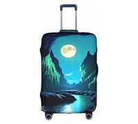 WXZYFP Water Moon Cave : la housse de protection pour la valise avec une impression unique double face vous aide à éviter de prendre la mauvaise valise pendant le voyage.