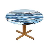 WXZYFP Waves Lapping at The Rocks Une variété de nappes rondes fabriquées en 100 % polyester, peut protéger la table.