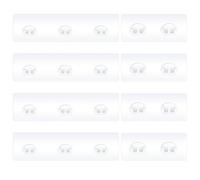 WY LIGHTING LEVEL Lot de 8 crochets de remplacement autocollants pour caddy de douche, crochets transparents à fort adhésive sans perçage, crochets muraux étanches pour étagère de douche, étagères de