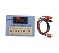 WY-RES-01 Boîte de résistances 0,1 Ω à 9,9 MΩ 8 pour cadran, boîte de résistance de décennie, précision de 1 %, outil de test portable pour débogage de circuit de laboratoire (01 Ajouter ligne)