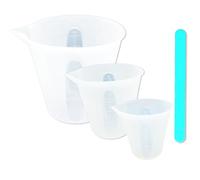 WYAHYQ 3Pièces Tasses en Silicone Pour Résine Silicone Measuring Cups for Résine époxy Art Craft 100ml & 250ml & 500ml