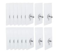 WYAN 16 Pièces 6 * 10cm Crochets auto-adhésifs transparents,Crochet à vis Mural sans Poinçon,Étanche (8Pcs 8mm tige filetée,8Pcs 16mm tige filetée)