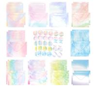 WYAN 160 Pièces Enveloppes en Papier à Lettres Aquarelle,Papier à Lettre,feuilles de papier à lettre,pour des notes personnalisées,un journal quotidien,des cartes de vœux