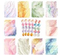 WYAN 160 Pièces Enveloppes en Papier à Lettres Aquarelle,Papier à Lettre,feuilles de papier à lettre,pour des notes personnalisées,un journal quotidien,des cartes de vœux