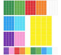 WYAN 1680 Pièces Etiquette Autocollante, Petites Étiquettes Autocollantes, Gommettes Autocollantes, Pour Bocaux, Classeurs, Boîtes, Dossiers, Enveloppes, École, Bureau, Cuisine(10 Couleurs, 45 * 10mm)