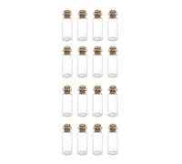WYAN 16Pcs 10ML Petite Bouteille en Verre,Tube a Essai Verre pour Les Mariages,Set Petit Flacon Verre,Bocaux en Verre Mariage