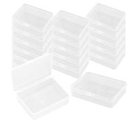 WYAN 18 Boîtes de Rangement en Plastique Transparent,Petit Organisateur de Perles,Boîte Transparente Rectangulaire,pour ranger les bijoux,les objets d'artisanat,les perles et les petits objets