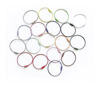WYAN 18 pièces 15cm Couleur Fil Trousseau Porte Clés,Acier Anneaux,pour Porte-Clés pour Randonnée en Plein Air