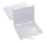 WYAN 2 Pièces Boîtes de rangement pour dossiers à levier, boîtes de rangement pour perles en plastique transparent,organiseur de blocs de construction, pour ranger des objets(26 * 18cm)
