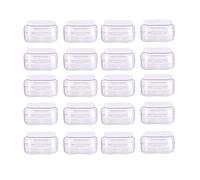 WYAN 20 pcs de boîtes de rangement carrées en plastique transparent avec couvercles, pour les perles, les bouchons d'oreille et d'autres petits objets (3,5 x 3,5 cm)