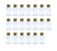 WYAN 20Pcs 7ML Petite Bouteille en Verre,Tube a Essai Verre pour Les Mariages,Set Petit Flacon Verres,Bocaux en Verres Mariage, Désir de Fête