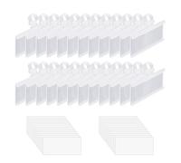WYAN 24 Pièces Étiquettes transparentes,Support Prix Transparente,avec pvc étiquette blanche,pour Tiquettes de Panier(Taille intérieure:7,5 * 3cm)