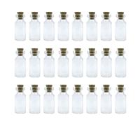 WYAN 24Pcs 3ML Petite Bouteille en Verres,Tube a Essai Verre pour Les Mariages,Bocaux en Verres Mariage, Désir de Fête