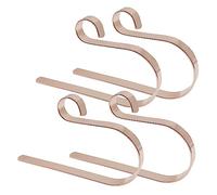 WYAN 4 Pièces le porte-bas de Noël,le manteau de cheminée,le crochet de cheminée,le crochet de suspension en métal convient au sapin de Noël, à la cheminée, à la décoration de fête de Noël(Or)