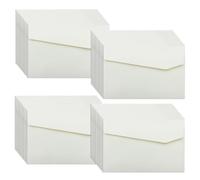 WYAN 40 enveloppes Papier Kraft,Enveloppe vierge,Enveloppes d'invitation Convient pour Noël Anniversaire Mariage Félicitations Invitation (16.5 * 11.5cm,blanc cassé,Carte et colle non incluses)