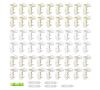 WYAN 54 crochets à fond plat pour murs durs, crochets muraux à clous invisibles, kit d'accrochage pour cadres, pour chevalet à cadre (3 tailles)