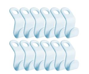 WYAN 56 Crochets de Connecteur de Cintre,s'adapte à la Plupart des cintres | En acier inoxydable,bleu ciel,résistant,peu encombrant,permet de suspendre des vêtements,des serviettes et des cravate