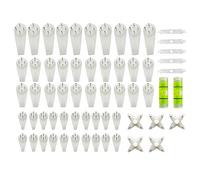 WYAN 62 Pcs Crochets à Photo Non-Trace, 5 Designs de Accroche Cadre pour Photos de Mariage, Accroche Tableau, Kit de Matériel D'accrochage pour La Maison et le Bureau (Blanc)