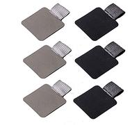 WYAN 6pcs porte-stylo auto-adhésif, porte-stylo pour ordinateur portable anneau de stylo auto-adhésif, adapté au journal et au bloc-notes (noir, gris)