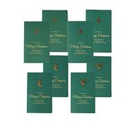 WYAN 8 pcs cartes de voeux de Noel bronzantes vintage vierges avec enveloppes, avec motif métal vintageête de cerf, arbre de Noël, flocons de neige, bottes de Noël. (10,5 X17 cm)