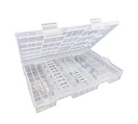 WYAN Boîte à Piles en Plastique-1 Pièces Boîte de Rangement pour Pile, Waterproof Storage Box, Convient au Stockage des Piles AA/AAA/C/D/9V Piles(Piles Non incluses)