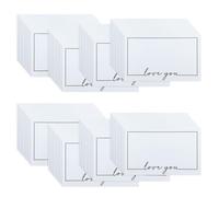 WYAN Carte Vierge-80 Pièces 90x54mm love you Cartes de papier vierges,Carte de Postale,cartes en papier pour bricolage,au message graffiti(Peut être utilisé avec nos enveloppes)