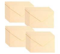 WYAN Enveloppe-40 Pièces C6 Enveloppes Nervurées,Enveloppes vierges,Convient pour Thanksgiving, les mariages, les anniversaires, les fêtes et les invitations(Beige,Carte et colle non incluses)