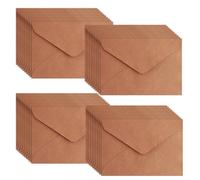 WYAN Enveloppe-40 Pièces C6 Enveloppes Nervurées,Enveloppes vierges,Convient pour Thanksgiving, les mariages, les anniversaires, les fêtes et les invitations(Marron,Carte et colle non incluses)
