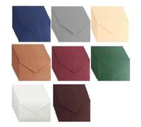 WYAN Enveloppe Couleur-64 Pièces C6 Enveloppes Nervurées,Enveloppes vierges,Convient pour les anniversaires, les fêtes et les invitations(8 couleurs,Carte et colle non incluses)