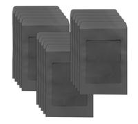 WYAN Lot de 15 A4 Noir Enveloppes avec fenêtre,Enveloppes commerciales,Enveloppe vintage,avec fenêtre transparente,Pour les dossiers, les documents(22.5*32.5 cm,Carte en papier et colle non incluses)