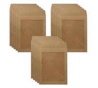 WYAN Lot de 15 A5 Marron Enveloppes avec fenêtre,Enveloppes commerciales,Enveloppe vintage,avec fenêtre transparente,Pour les dossiers(16.5 * 21.5 cm,Carte en papier et colle non incluses)