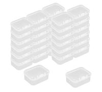 WYAN Lot de 32 Transparent Mini Boîte de Rangement, mini boîtes de rangement rectangulaires vides en plastique transparent avec couvercles à charnière pour Carte, Perle Minuscule(45 * 34 * 20m)