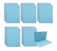 WYAN Lot de 50 cartes vierges en papier pour message, cartes de visite, pour étiquette de cadeau, école, bureau, clips, fleur, Halloween, Noël (Azure)