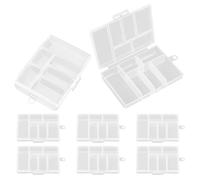 WYAN Lot de 8 Transparent Mini Boîte de Rangement,mini boîtes de rangement rectangulaires vides en plastique transparent avec couvercles à charnière pour Perle Minuscule,petits articles (11*7*2cm)