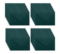 WYAN Mini Enveloppes-Lot de 40 15 * 10cm Vert foncé Enveloppe Flip classique,enveloppes carrées kraft,pour Mariage de Cartes,(Carte non incluse)