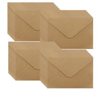 WYAN Mini Enveloppes-Lot de 40 15,5 * 10,5cm Brun Enveloppe Flip classique,enveloppes carrées kraft,pour Mariage de Cartes(Carte et colle non incluses)