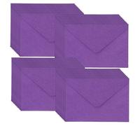 WYAN Mini Enveloppes-Lot de 40 15,5 * 10,5cm Pourpre foncé Enveloppe Flip classique,enveloppes carrées kraft,pour Mariage de Cartes(Carte et colle non incluses)