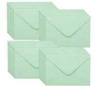WYAN Mini Enveloppes-Lot de 40 15,5 * 10,5cm Vert clair Enveloppe Flip classique,enveloppes carrées kraft,pour Mariage de Cartes,(Carte non incluse)