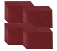 WYAN Mini Enveloppes-Lot de 40 15,7 * 10,7cm Couleur Bordeaux Enveloppe Flip classique,enveloppes carrées kraft,pour Mariage de Cartes,(Papier à en-tête et colle non inclus)