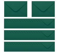 WYAN Mini Enveloppes-Lot de 50 15.5 * 10.5cmcm vert Foncé Enveloppe Flip classique,Enveloppe Adhésives,Enveloppes Carrées Kraft,pour Mariage de Cartes,(Carte non incluse)