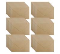 WYAN Mini Enveloppes-Lot de 60 15,5 * 10,5cm Marron Enveloppe Flip classique,enveloppes carrées kraft,pour Mariage de Cartes(Carte et colle non incluses)