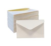 WYAN Mini Enveloppes,Lot de 80 10,5 * 7cm Blanc Enveloppe Flip classique,enveloppes carrées kraft,pour Mariage de Cartes,(Carte non incluse)