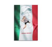 WYATAO Jannik Sinner Sport Star Art Poster Art Peinture sur toile Décoration murale Photo Décoration d'intérieur moderne 20 x 30 cm