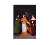 WYATAO Poster décoratif Jacques Louis David (La Fiançaille de Raphaël et la nièce du cardinal Bibbiena) - Décoration murale à suspendre pour chambre à coucher - 20 x 30 cm